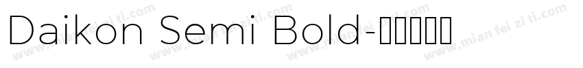 Daikon Semi Bold字体转换